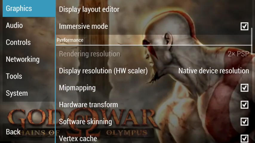 Ppsspp Emulator Settings For God Of War Chains Of Olympus